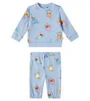 [Stella McCartney Kids] Stella McCartney Kids Baby cotton sweatshirt and sweatpants set M 24 blue