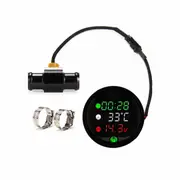 18mm Motorcycle Water Temp Gauge Water Temperature Sensor Adapter USB Charging