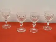 THOMAS WEBB (ENGLAND) -- HEIRLOOM -- CUT CORDIAL GLASSES (4)