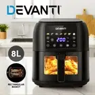 Devanti Air Fryer 8L LCD Fryers Kitchen Oven Oil Free Healthy Cooker 1700W
