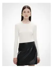 [Witchery] Fine Rib Jersey Top in Fresh White