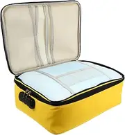 NAMOARLY Large Capacity Id Card Holder Document Bag Multifunctional Pouch for Travel Locking Storage Pouch Material