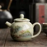 Landscape Pottery Kettle Vintage Teapot Tea Ceremony Set Milk Oolong Tea