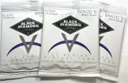 Black Diamond Banjo Strings Black Coated 3 Sets 5 String Light Loop End