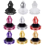 Kids Girls Shiny Sequined Ballet Tutu Dress Modern Jazz Latin Dance Costume