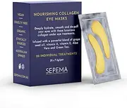 Sepema Gold Collagen Under Eye Masks | Anti-Aging Eye Pads for Puffy Eyes, Dark Circles, Wrinkles, Fine Lines | Reduces Eye Bags & Puffiness (10)