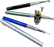 LLEIIshen Mini Pocket Pen Shape Aluminum Alloy Fishing Rod Portable Baitcasting Rods Pole + Fishing Reel Set Combos Pesca/1408