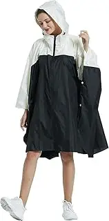 Royalotic Rain Poncho Reusable Adult Waterproof Hood Raincoat Packable Rain Jacket Zipper Rainwear Lightweight Cape with Pocket