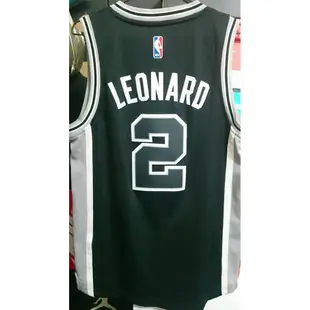 二手 NBA ADIDAS 馬刺 #2 Kawhi Leonard 運動 背心 球衣 黑 S AL7116