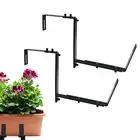 2*Window Box Brackets Adjustable Railing Planter Heavy Duty Balcony Plant Holder