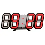 3D LED Digital Clock Luminous Wall Clock Multifunctional USB Plug in9166