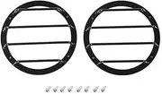 Car Front Fog Light Lamp Decoration Cover Protect Lamp Hoods Compatible For Suzuki Jimny 2007-2017 Car Exterior Accessories(Black C)