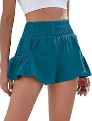 [BMJL] Womens High Waisted Shorts Athletic Running Shorts Workout Gym Quick Dry Flowy Shorts with Pockets