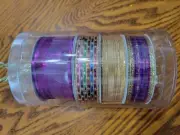 Rare Holiday Time 12 yards Metallic Ribbon on a Rope NEW in unopened package