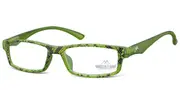 Square Full Rim Plastic Men's Glasses Green Size +1.00 - Lenses Included - Private Health Rebate - Blue Light Block Available - SmartBuy Readers