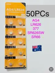 50PCS 1.5V LR626 377 SR626 177 AG4 Alkaline Coin Button Cell Watch Batteries