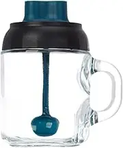 Salt Container - Salt And Pepper Pots | Dish With Spoon And Lid | Kitchen Accessories Utensils Gadgets | Clear Jar | Holder For Storing Pepper Sugar Condiment Cooking Baking-Blue