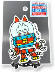 Kitten Sticker Cute Cat Robot Mech Quirky Decal B-Side Label Japan
