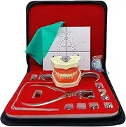 Dental Endodontic Rubber Dam Kit, Rubber Dam Punch Board Practice Tool, for Dental Tool, Dental Clip Tool Set, with 28 Teeth Model Positioning Plate Clamps Frames, for Dental Oral Practitioner