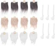 ERINGOGO DIY Pre-Cut Gnome Beard Kit Cotton Artificial Beard Braids for Craft Projects