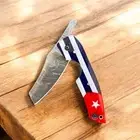 Damascus Steel Folding Cigar Cutter Knife Lame Di Fumo Brand
