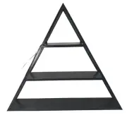 Black Metal Triangle 3 Shelf Tier Wall Hanging Display Pyramid Minimalism New
