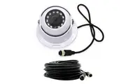 Elinz Dome CCD Reversing Camera Heavy Duty Mic IR Colour 12V/24V Car Truck Caravan 10M 4 PIN Advanced Cable