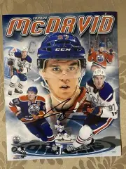 Connor McDavid Autographed 8 X 10 Photo With COA Edmonton Oilers