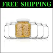 6 Pack Half Gallon Wide Mouth Mason Jars - Airtight for Fermenting & Pickling
