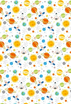 Allover Chintz Outer Space Planets 9 x 13.5 Inch Overglaze Ceramic Decal Sheet