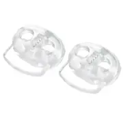 Plastic Spring Cord Locks (0.18")30pcs, Double Hole Spring Slider Toggles Clear