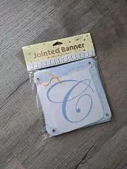 Congratulations - Jointed Banner - Blue and White - NEW.