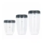 3 Pieces Cups Unbreakable Cup for Juicing Machines
