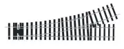 Peco ST-U751 O Scale 2-Rail Code 200 Unifrog Turnout - Setrack - Left Hand