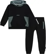 [Volcom] Baby Boys' Joggers Set - 2 Piece Fleece Pullover Hoodie and Jogger Pants Set - Matching Outfit for Little Boys (12M-7)