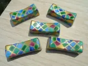 Kyoto ware Kiyomizu ware chopstick rest stained set Yoshiyama