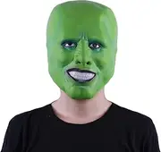 DylunSky Green Head Mask Halloween Jimcarry Latex Mask