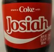 Share A Coke With Josiah 2025 Personalized Limited Edition Coca-Cola Coke Bottle