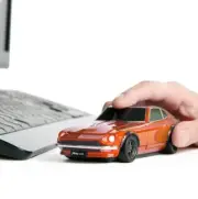 NISSAN FAIRLADY Z 240Z Datsun Wireless Bluetooth Mouse with Mouse Pad - Orange