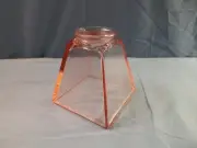 NOS Pink Glass Mission Cowbell Style Ceiling Light Fixture Fan Lamp Shade