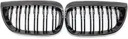 Front Bumper Grille, for BMW E81 E87 120d 120i 130i Car Grill Front Kidney Grille Gloss Black Grille 2004 2005 2006 Auto ABS Grilles