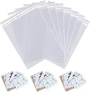 UltraOutlet 12 x 16 inches Large Resealable Cellophane Bags, 200ct Plastic Clear Self-Sealing Gift Bags Self-Adhesive Sealing Plastic Bags in Bulk for Gifts and Clothes, 200 pcs