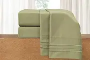 Elegant Comfort Luxury 4-Piece Bed Sheet Set - Luxury Bedding 1500 Thread Count Egyptian Quality, Wrinkle Resistant Cool & Breathable, Easy Elastic Fitted, Full, Sage Green