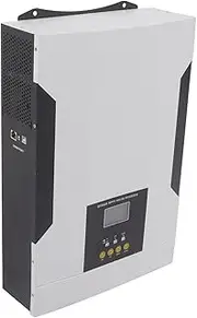 3.5KVA Hybrid Inverter, 24V Solar Charger Pure Sine Inverter with MPPT Controller, LCD Display, WiFi Monitoring, Utility Priority, White and Black, for Home Use