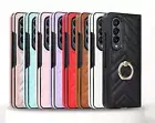 For Samsung Galaxy Z Fold3 4 5 6 Deluxe Leather 2in1 Skin Ring Stand Case Cover