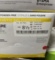 Bosma sensiCare polyisoprene Sterile Surgical Gloves 8 ½ Box 25 Pairs # MSG1085