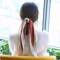 在飛比找ETMall東森購物網優惠-新款韓國可愛外出絲巾復古綁頭發
