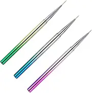 FOMIYES 3pcs Ultra Thin Tip Nail Art Brush for Detail Painting Durable and Safe Nail Art Supplies for Fine Lines Flowers Patterns Easy to Use and Clean