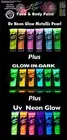 UV Glow In The Dark Face Paint Neon Glow Face Paint 18 x 15ml Artistic Den