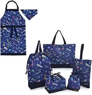 [COLORFUL CANDY STYLE] School Entrance 6 Piece Set, Lesson Bag, Shoe Case, Drawstring Clothing, Gymnastics Clothes Bag, Lunch Bag, Cup Bag, Small Compartment, Apron, 100-120, 130-160, Boys, Cool